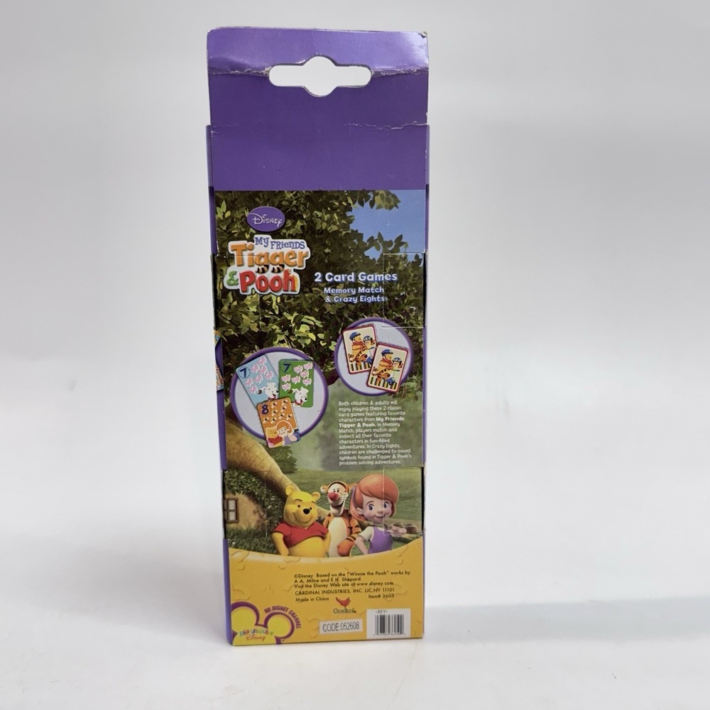 New Disney's Winnie the Pooh 2 Pack Card Games Memory & Crazy 8's by Cardinal - Picture 2 of 10